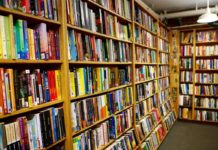 Bookstore bookshelf