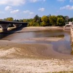 Photo by Rick Pepper - Low water, the Blue Earth river between the new(er) road bridge and the dam