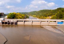 Photo by Rick Pepper - Looking at the top side of the dam from the road bridge (County Rd. 9)