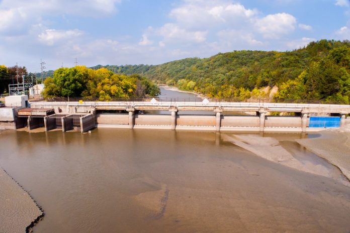 Photo by Rick Pepper - Looking at the top side of the dam from the road bridge (County Rd. 9)