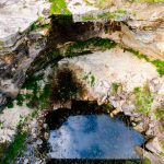 Photo by Rick Pepper - View from the bridge over Minnemishinona Falls when the creek was dry.