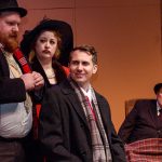 Photo by Charlie Berg - Uncle Billy (Jerad Lanes), Aunt Tilly (Jess Lanes), George Bailey (Darrell Johnston), and Mr. Potter (Tim Berry)