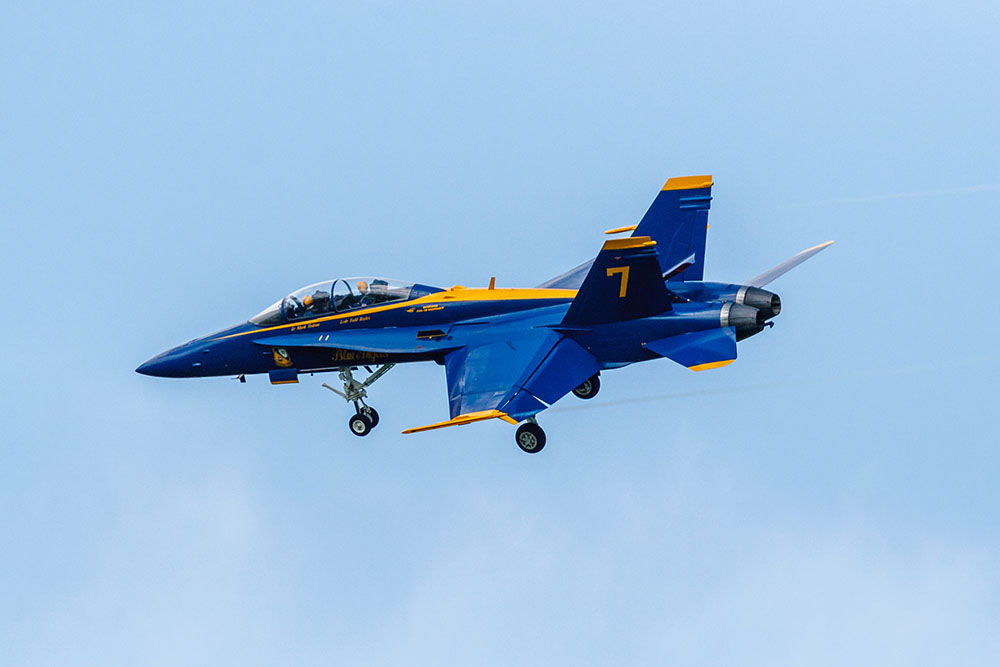 Photo by Rick Pepper - 2012 Mankato Air Show - Blue Angel #7 on practice day