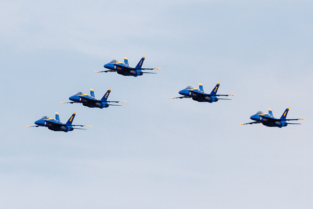 Photo by Rick Pepper - 2012 Mankato Air Show - Blue Angels in the Delta formation