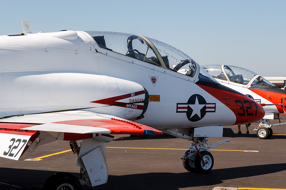 Photo by Rick Pepper - 2012 Mankato Air Show - Static display T-45 Goshawk Navy trainer aircraft