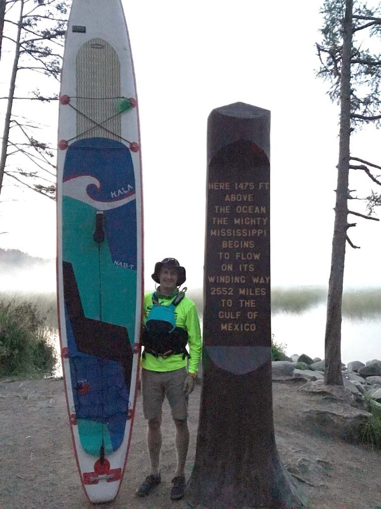 Photo by Joe Muehlbauer - August 31, 2017 Dan Lee at the headwaters of the Mississippi River at Lake Itasca, MN