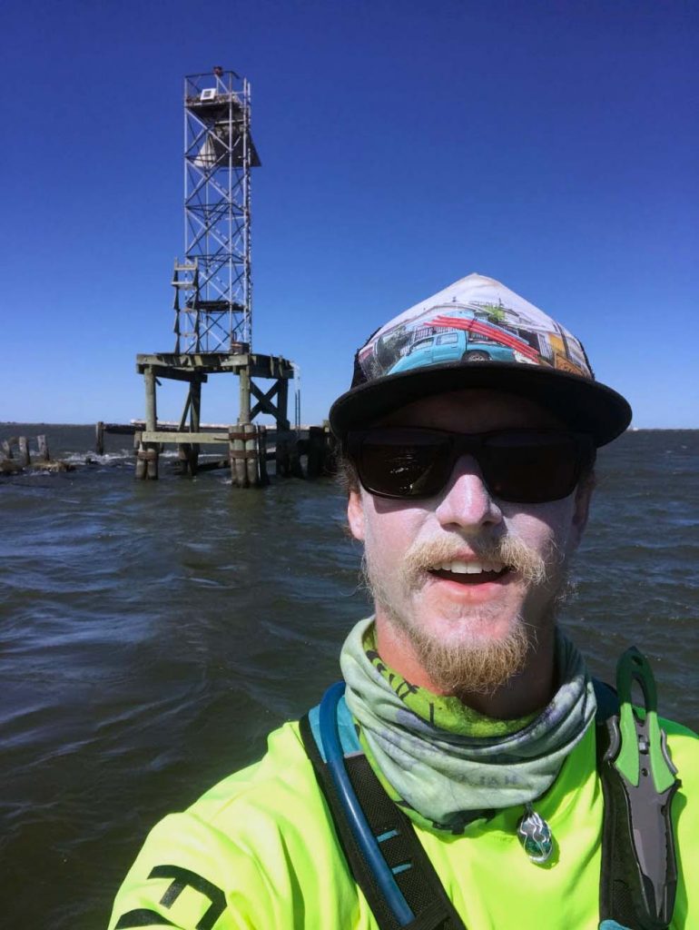 Photo by Dan Lee - October 24th, 2017 - Dan at Mississippi River Mile Marker Zero