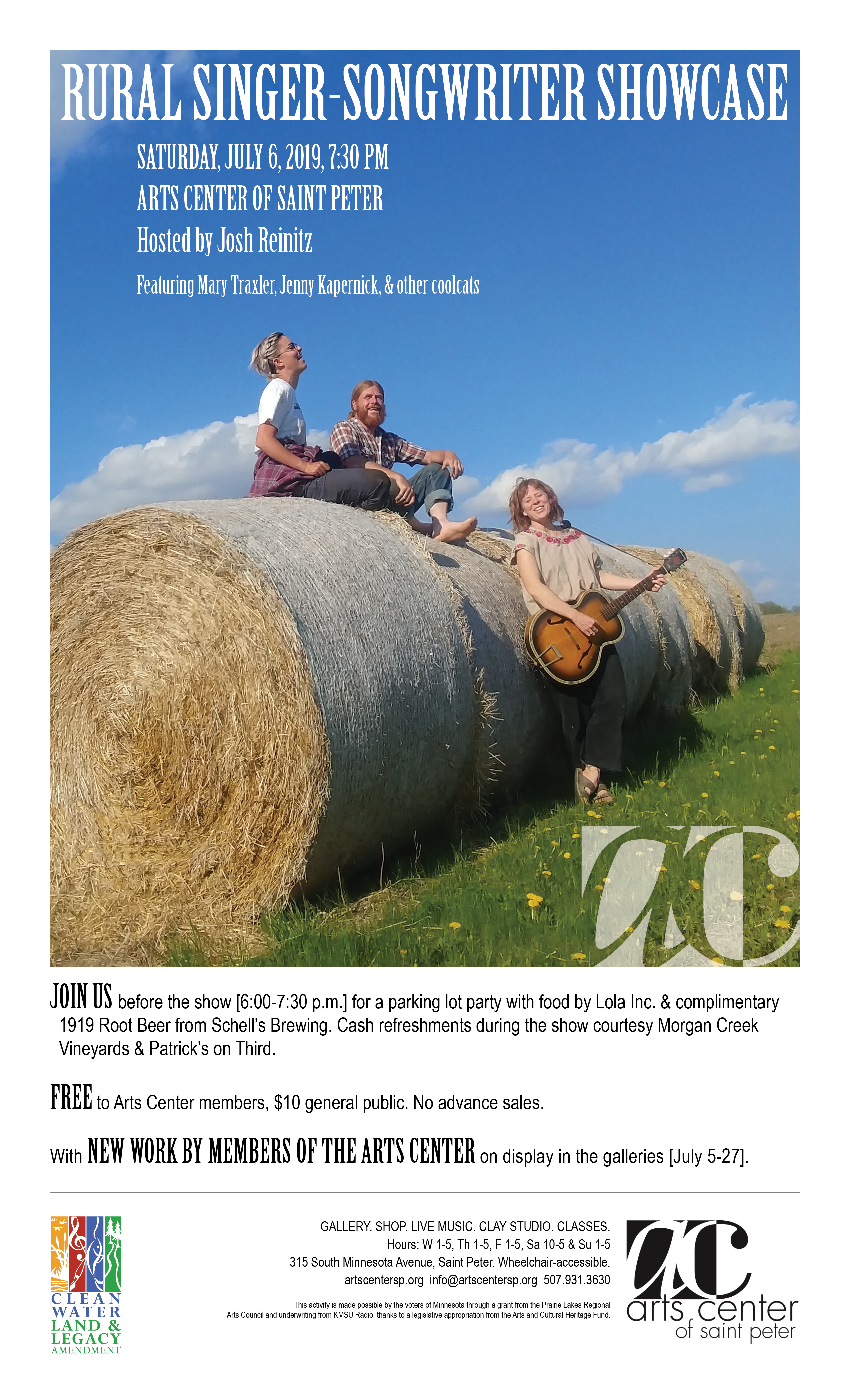 Arts Center of St Peter 2019 Singer Songwriter Showcase Poster