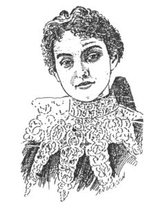 Eva Hower, sketch by A. Anderson. (Mankato Daily Review, Nov. 11, 1897)