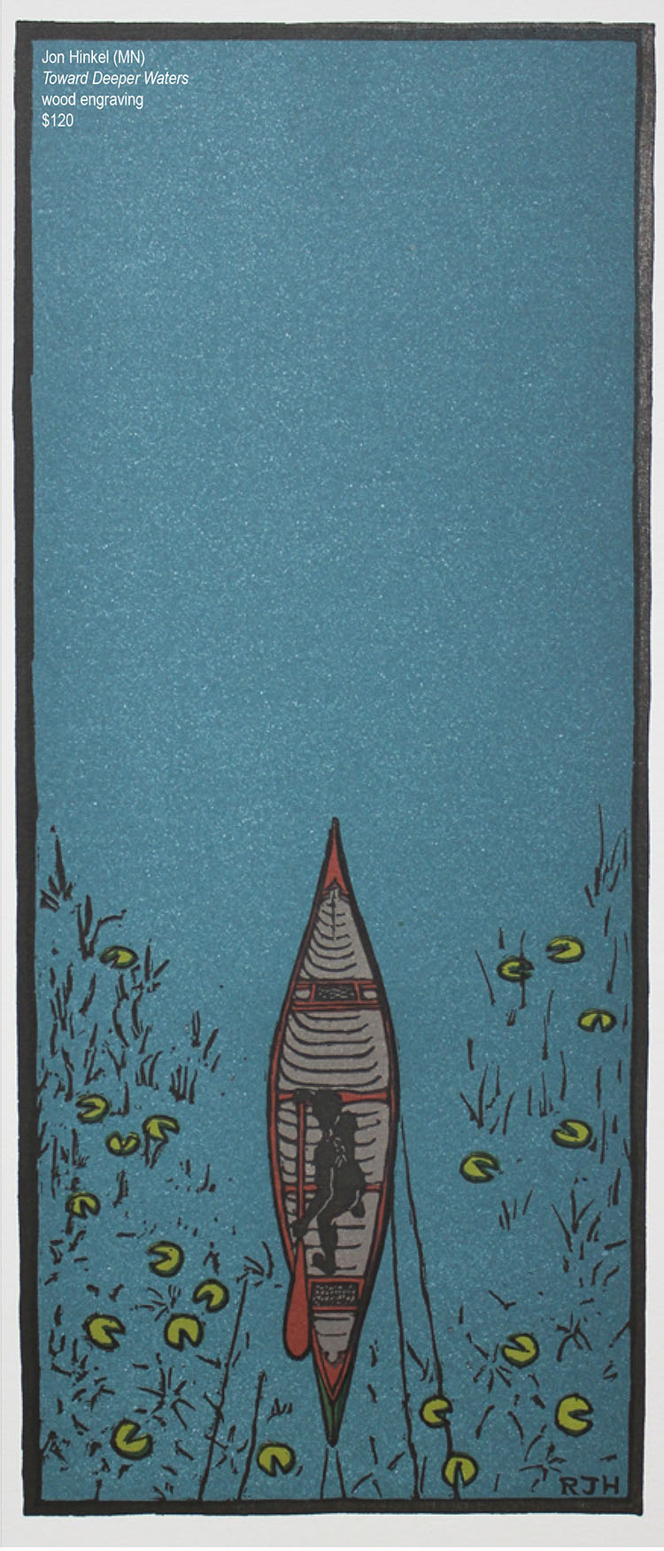 Week Engravers Network Exhibit - Arts Center of St. Peter - Jon Hinkel - Towards Deeper Waters