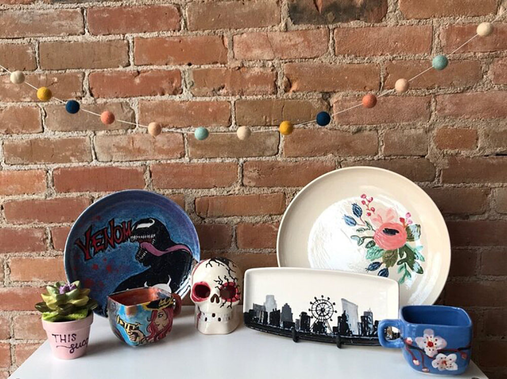 Submitted photo - A sampling of finished ceramics from ARTifact
