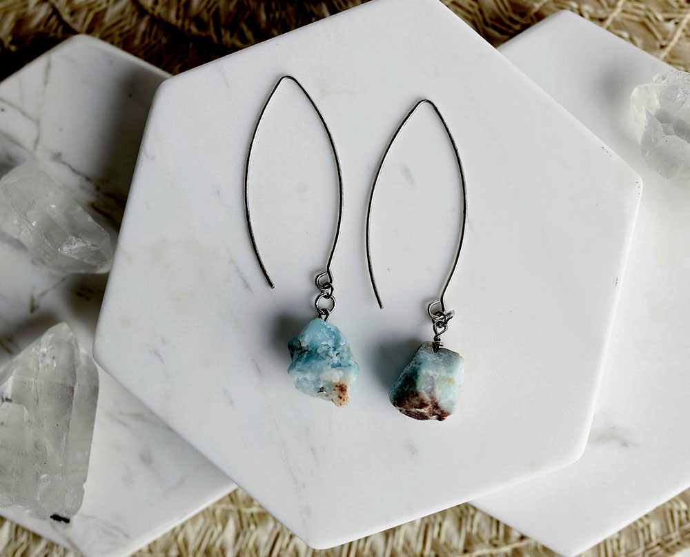 Submitted Photo - Amazonite earrings from Baubles & Bobbies Back to Earth collection.