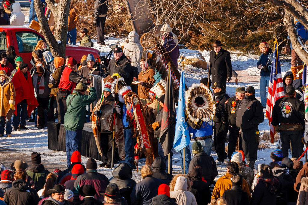 Photo by Rick Pepper - December 26, 2012 - The Dakota 38+2 riders at Reconciliation Park