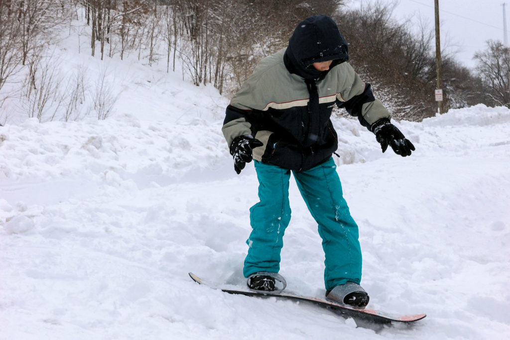 Photo by Rick Pepper - Aaron Hernandez on Spring Lake Park sliding hill