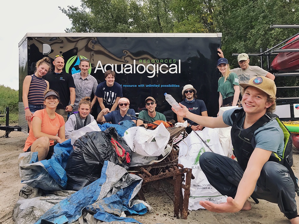 Submitted Photo - Adopt a River 2019 attendees with some of the trash they collected