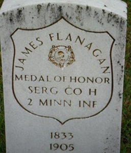 James Flanagan grave marker in Louisville, New York