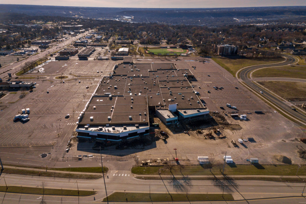 Photo by Rick Pepper - Aerial view of the new construction at Madison East Mall