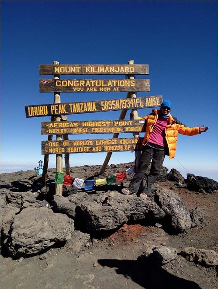 Submitted Photo - Poorna Malavath at the summit of Mt. Kilimanjaro