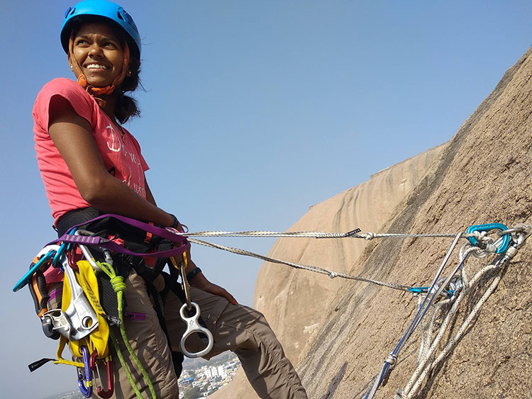 Submitted Photo - Poorna Malavath learning the ropes