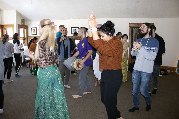 Photo by Rachael Jaeger - Members of the Sacred Sounds Bhakti Yoga Club