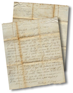 Photo courtesy Spared & Shared 17 – Saving History One Letter at a Time - 1861 Letter from William Clark