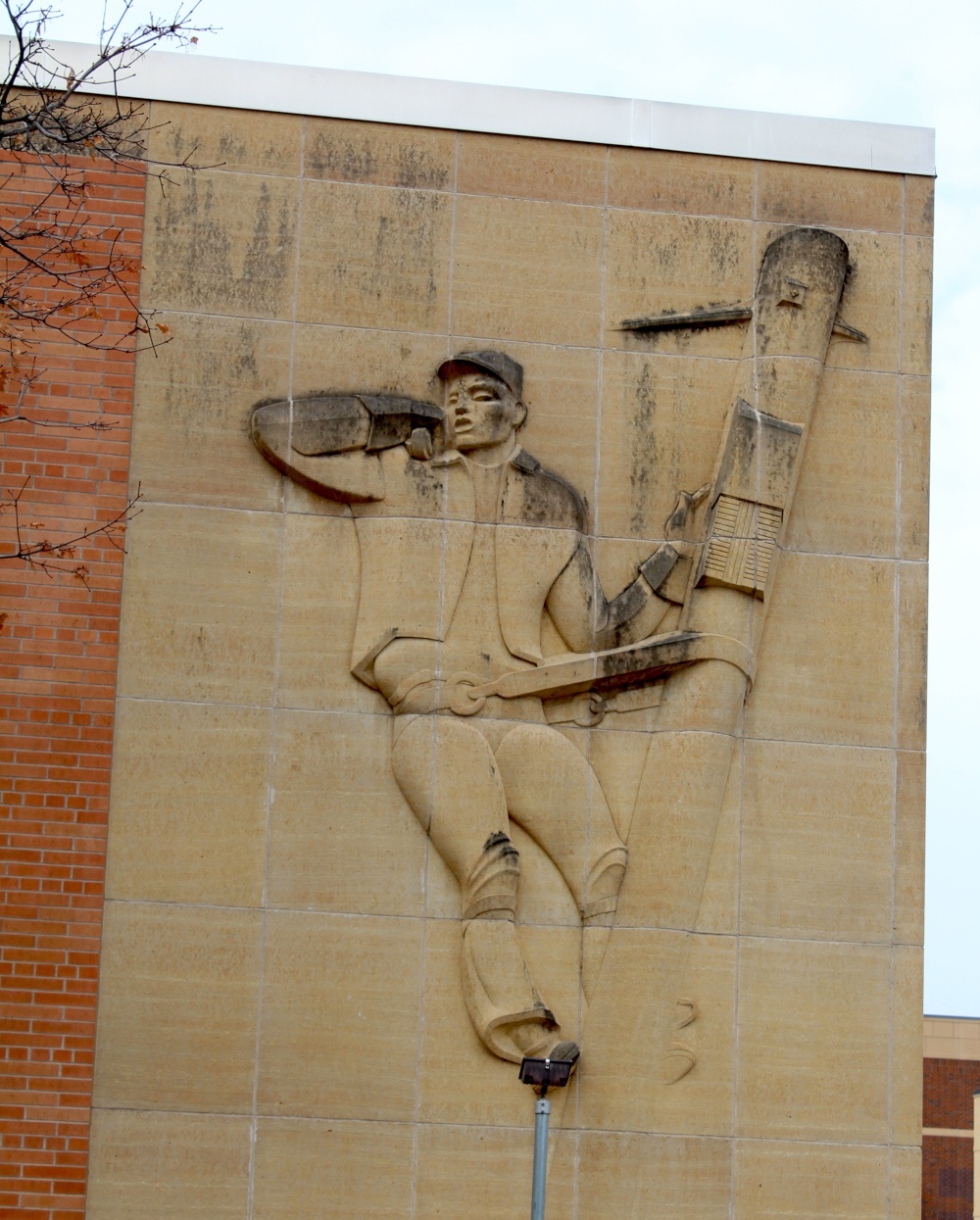 Photo by Mike Lagerquist - The Lineman on the Consolidated Communications building in Mankato