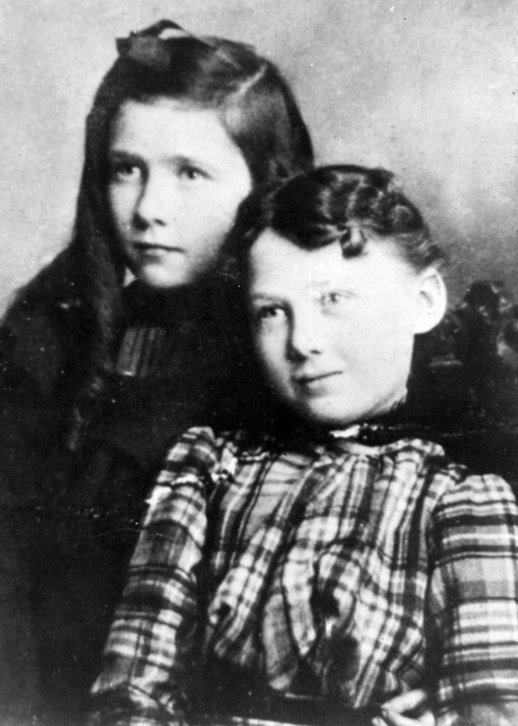 Photo courtesy Estate of Merian Lovelace Kirchner - Frances Kenney (Tacy) and Maud Hart (Betsy), age 10