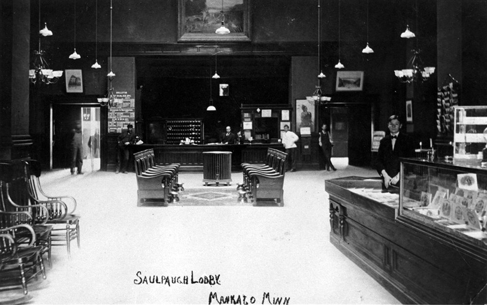 Photo courtesy Maud Hart Lovelace’s Deep Valley by Julie A. Schrader - Saulpaugh Hotel Lobby as it looked circa 1910