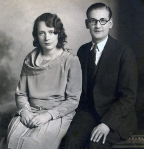 Photo courtesy of Lowell Johnson - Floyd Johnson and Grace Maxfield married in 1928 at the Saulpaugh Hotel