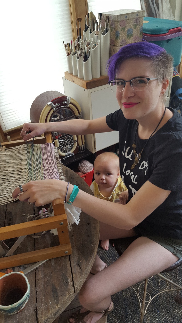 Submitted Photo - Arts Center instructor Caitlin Heyer will teach table loom weaving from her home studio via Zoom. Tools and materials will be provided by the Arts Center in advance.