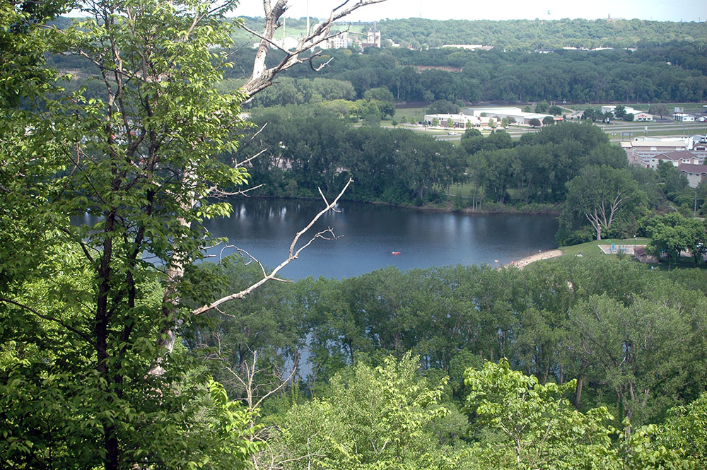Photo by Don Lipps - View from Bluff Park in North Mankato, overlooking Hiniker Pond