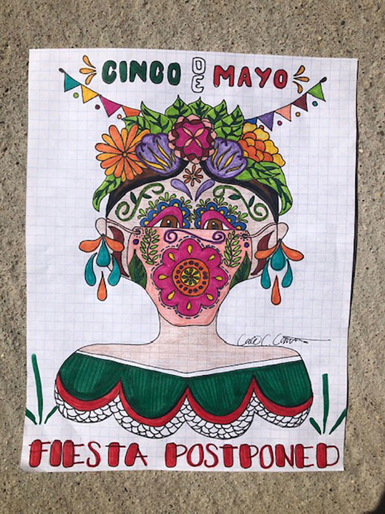 Submitted Photo - Fiesta Drawing is a submission the project received. It was created by Cali Cantu a student at Minnesota State University Mankato