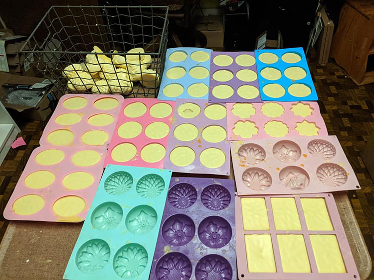 Submitted Photo - Molded soap in process at Lakota Made
