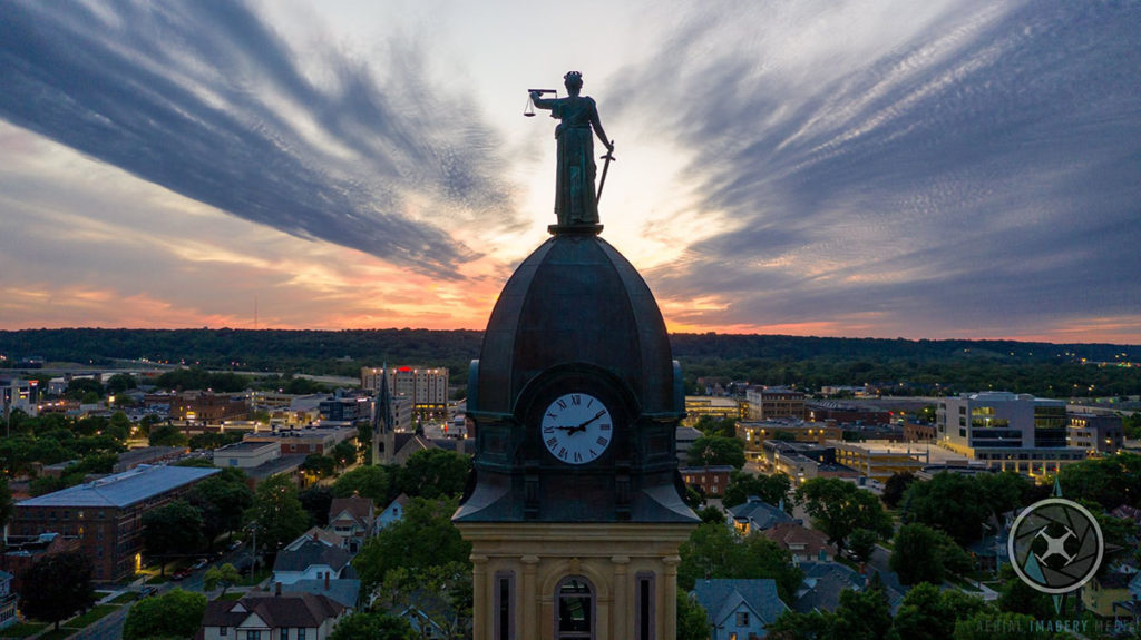 Photo by Jason Smith - Aerial Imagery Media - Blue Earth County Courthouse