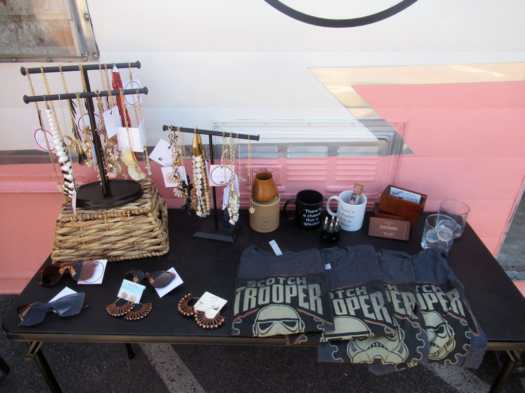 Photo by Grace Brandt - Some of the wares offered by the mobile shop, Blackbird LLC