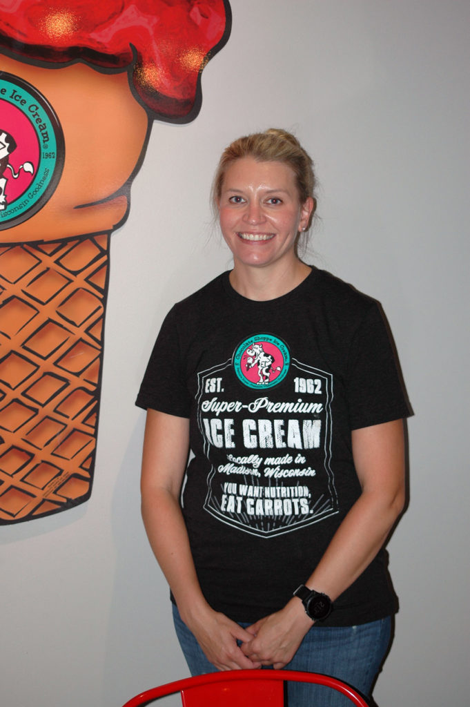 Photo by Don Lipps - Lindsay Schweiss co-owner of MN Eis Ice Cream Shoppe in New Ulm