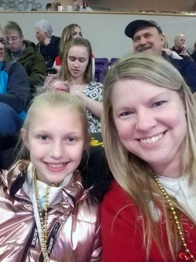 Submitted Photo - Joy Wels and Kyra waiting for the Taylor Swift concert to begin.