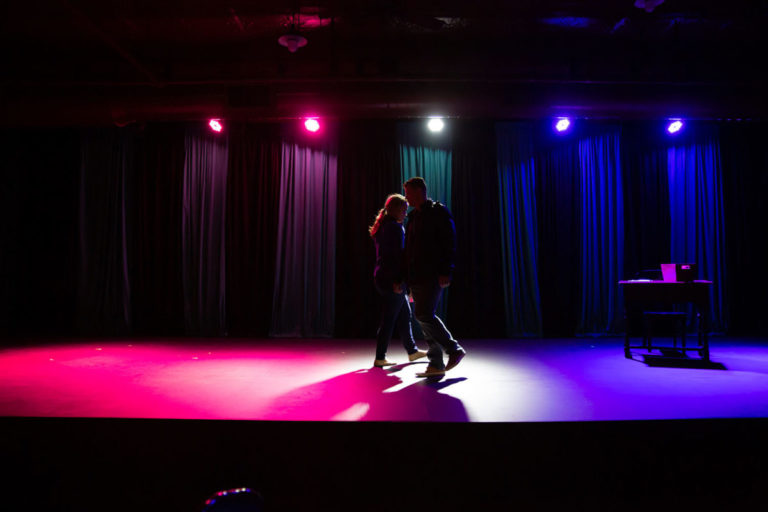 David Holmes as Jamie and Anastacia Wells Steinberg as Cathy in the Mankato Playhouse Production of The Last Five Years