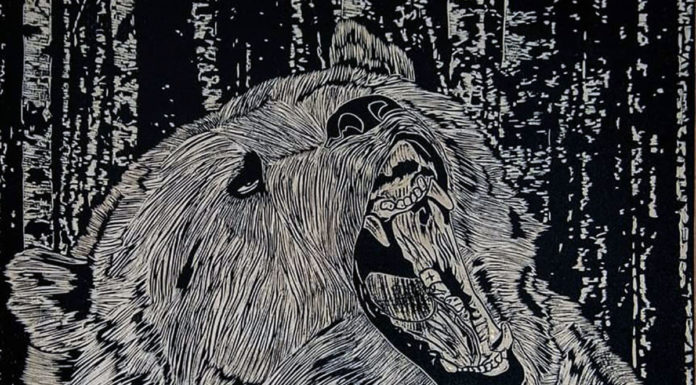 Photo by Cliff Coy - Bear woodcut