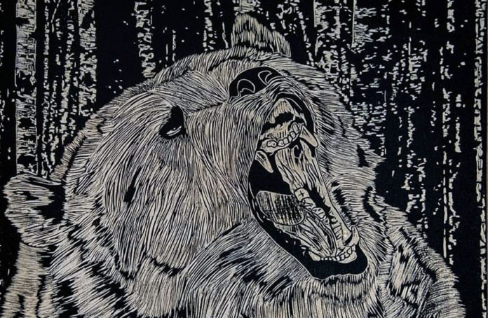 Photo by Cliff Coy - Bear woodcut