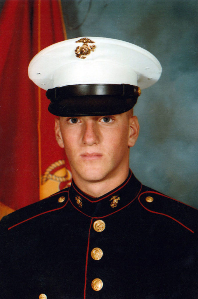 Submitted Phto - Bradley Webb early in his Marine Corps career.