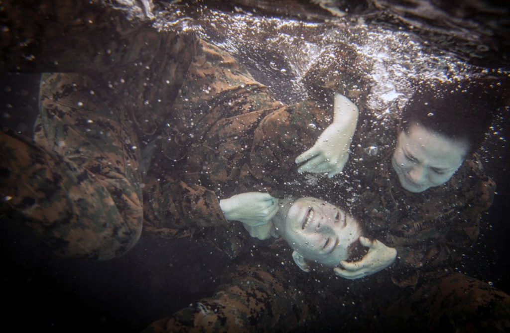 Submitted Photo - Corporal Faeth Webb participates in underwater training exercises.