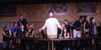 Photo by Calla Defries - Matt Atwood in the role of Jesus in Jesus Christ Superstar at Mankato Playhouse.