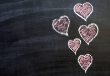 Chalkboard hearts
