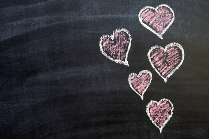 Chalkboard hearts