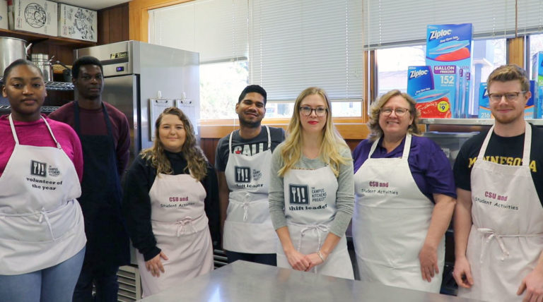 Submitted Photo - Volunteers at work in MSU Mankato's Campus Kitchen