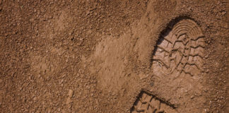 Bootprint on mud