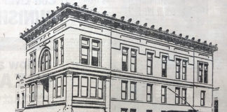 Photo Courtesy Blue Earth County Historical Society — This photo from the January 6, 1928, Mankato Daily Free Press shows the building that Leon Salet purchased at the corner of North Front and Main streets.