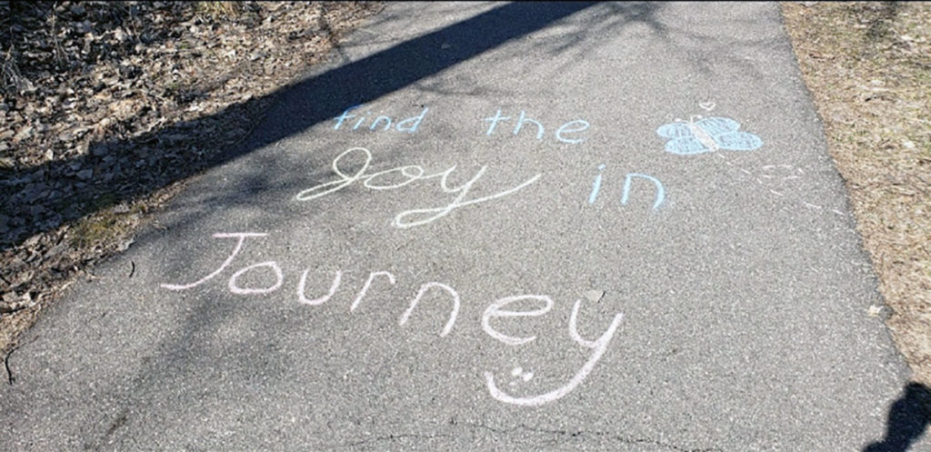 Photo by Robb Murray - Chalk work by Kody Miller and Sky Kempf in Spring Lake Park, North Mankato