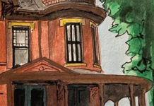 Submitted Image – One of Garrett Steinberg’s watercolor creations, which combines his love of history and art.